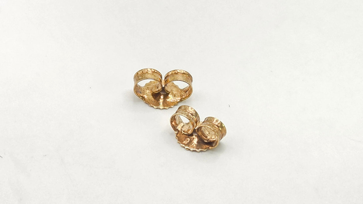 Vintage: 9ct Yellow Gold Mystic Topaz & Diamond Stud Earrings