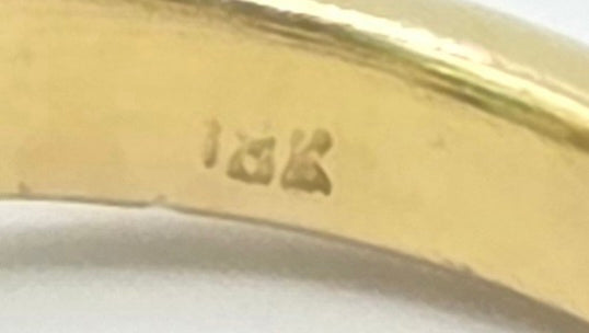Vintage: 18ct Yellow Gold Emerald Cut Emerald & Diamond Dress Ring — 0.56ct