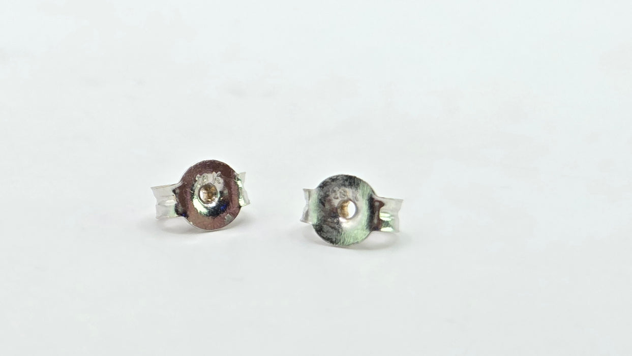 Vintage: 18ct White Gold Champagne Diamond 0.50ct Square Cluster Stud Earrings