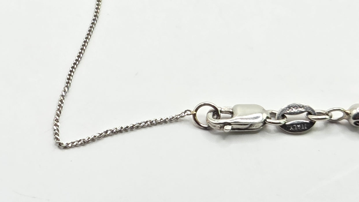Vintage: Platinum Diamond 0.75ct Pear Shaped Cluster Drop Pendant & Chain