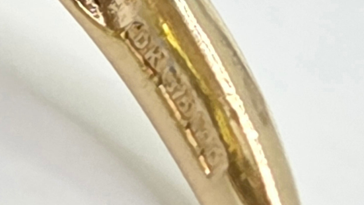 Vintage: 9ct Yellow Gold Pink Quartz, Citrine & Diamond Dress Ring