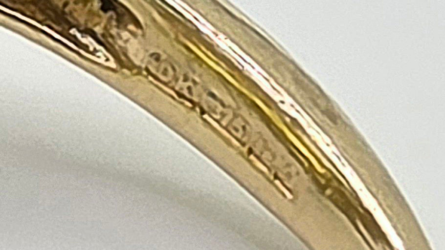 Vintage: 9ct Yellow Gold Pink Quartz, Citrine & Diamond Dress Ring