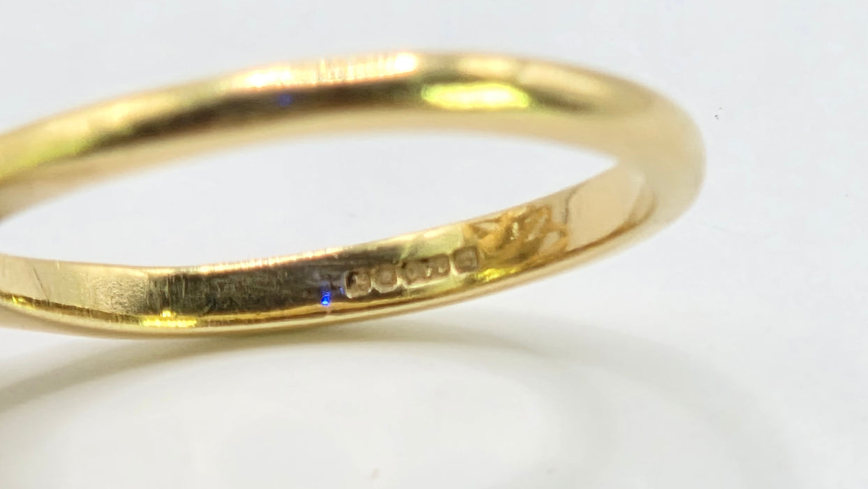 Vintage: 18ct Yellow Gold Sapphire & Turquoise Petal Ring — From 1982