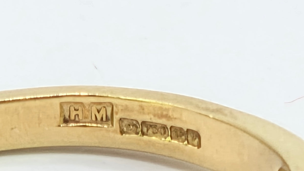 Vintage: 18ct Yellow Gold Sapphire & Diamond Dress Ring — From 1995