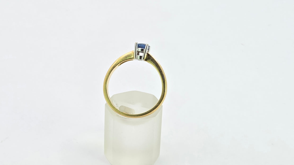 Vintage: 18ct Yellow Gold Sapphire & Diamond Dress Ring — From 1995