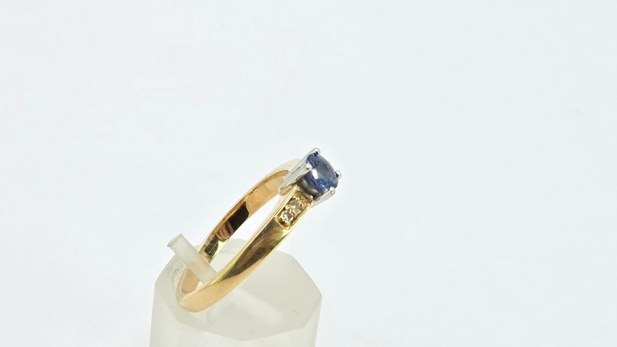 Vintage: 18ct Yellow Gold Sapphire & Diamond Dress Ring — From 1995