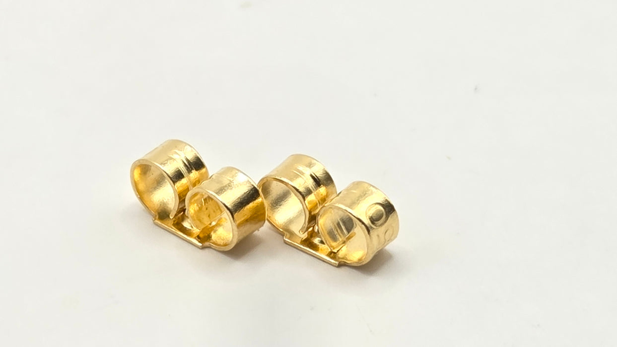 Vintage: 18ct Yellow Gold Ruby & Diamond Oval Cluster Stud Earrings — From 1995