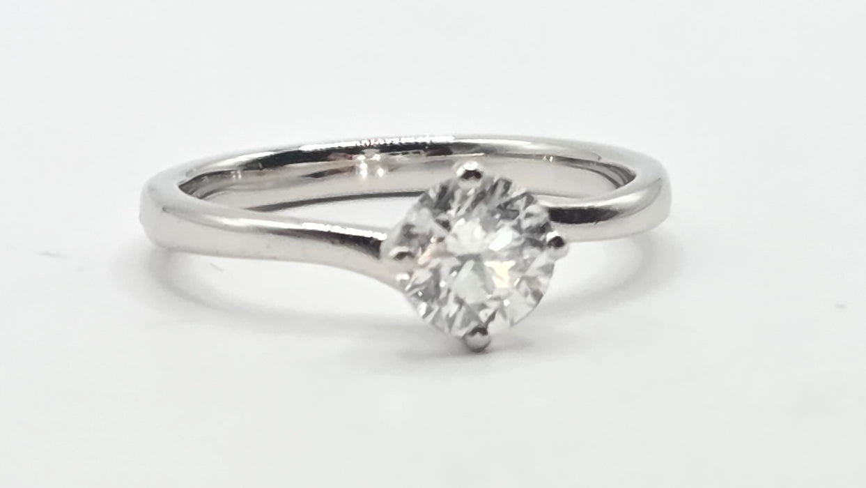 Vintage: Platinum Diamond Solitaire Ring — 0.63ct (partners woth 3819 , the one listed below)