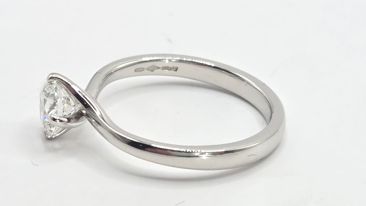 Vintage: Platinum Diamond Solitaire Ring — 0.63ct (partners woth 3819 , the one listed below)