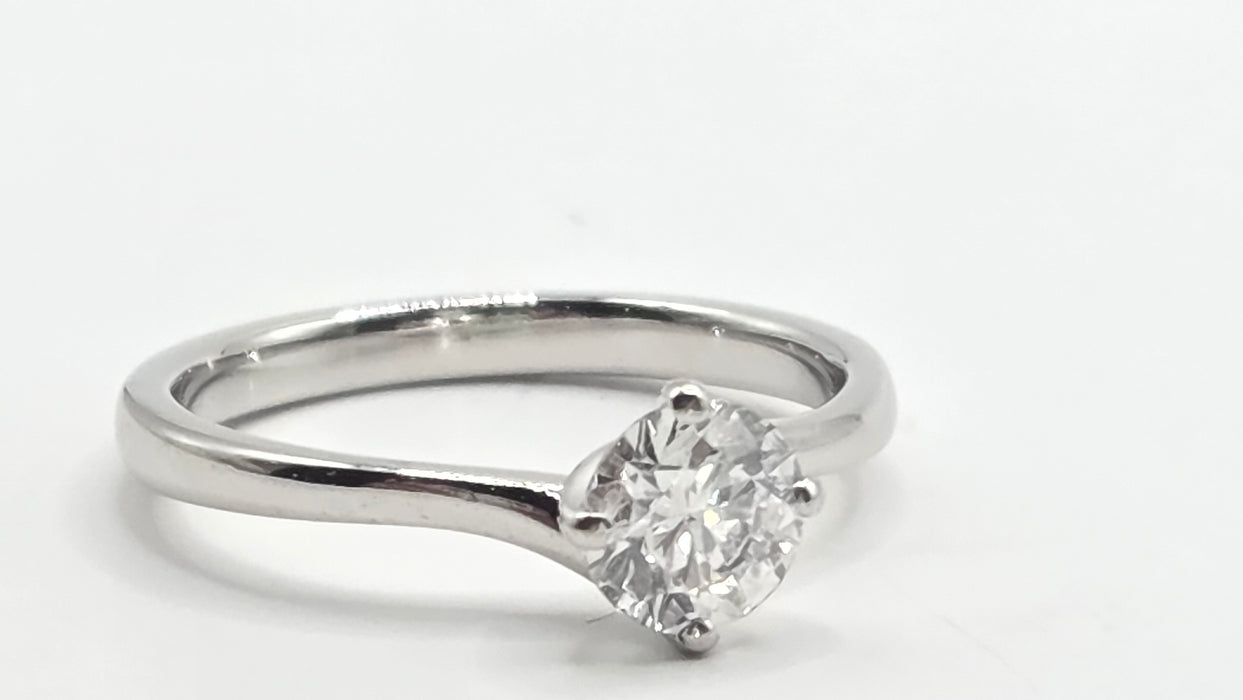 Vintage: Platinum Diamond Solitaire Ring — 0.63ct (partners woth 3819 , the one listed below)