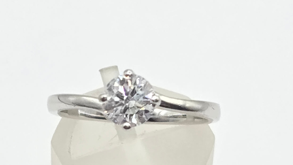 Vintage: Platinum Diamond Solitaire Ring — 0.63ct (partners woth 3819 , the one listed below)
