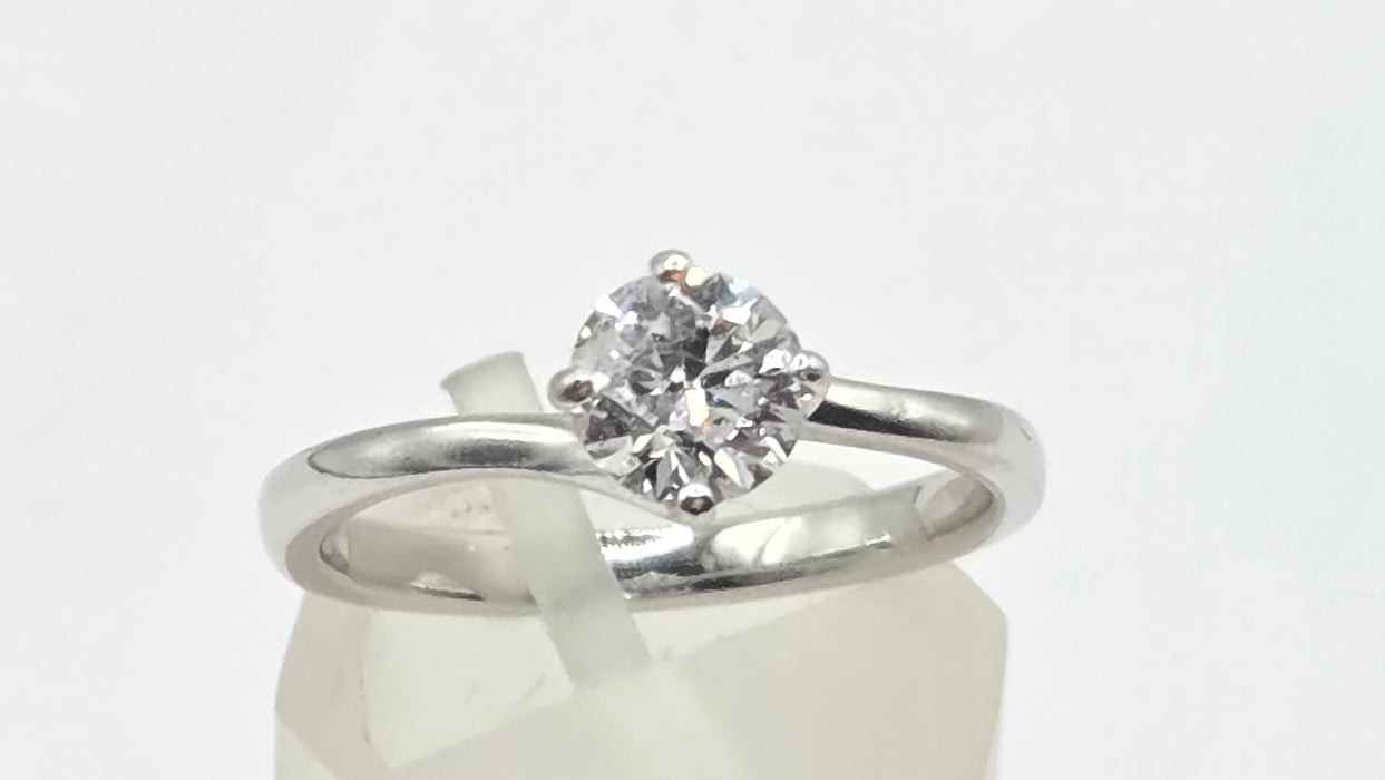 Vintage: Platinum Diamond Solitaire Ring — 0.63ct (partners woth 3819 , the one listed below)