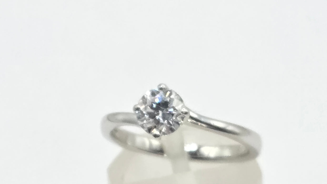 Vintage: Platinum Diamond Solitaire Ring — 0.63ct (partners woth 3819 , the one listed below)