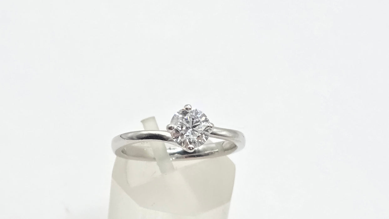 Vintage: Platinum Diamond Solitaire Ring — 0.63ct (partners woth 3819 , the one listed below)