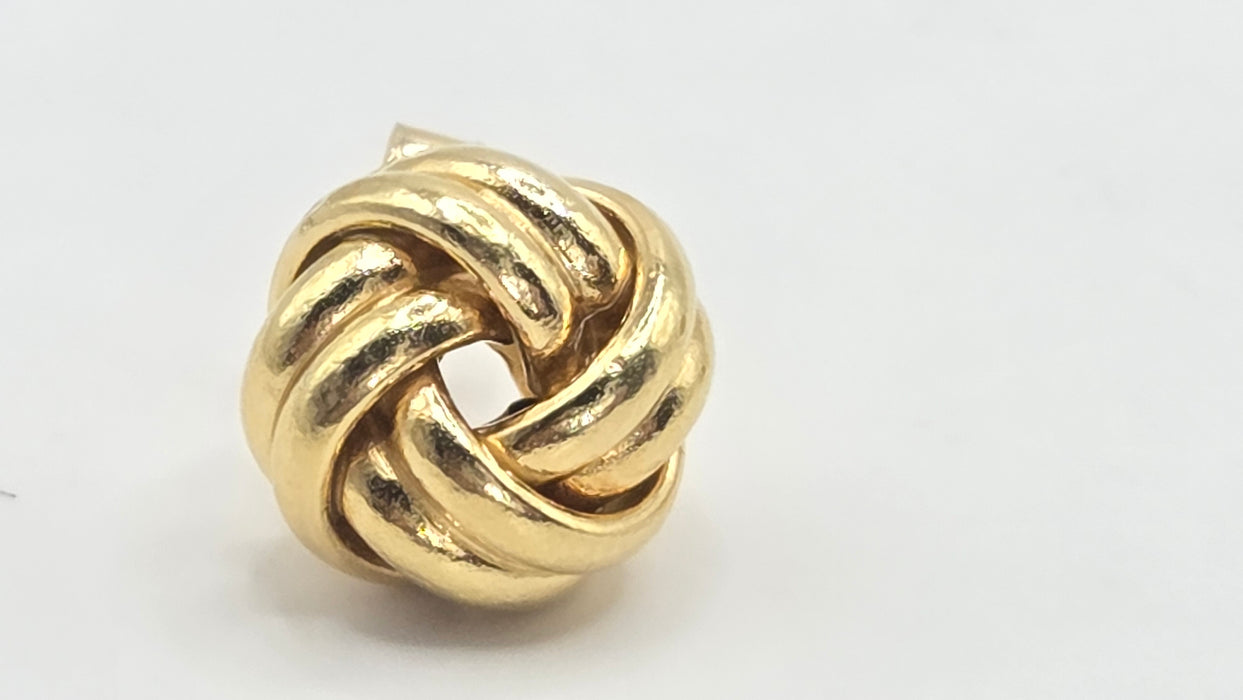 Vintage: 18ct Yellow Gold Love Knot Stud Earrings