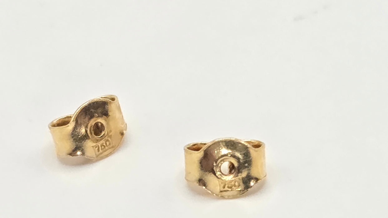 Vintage: 18ct Yellow Gold Love Knot Stud Earrings