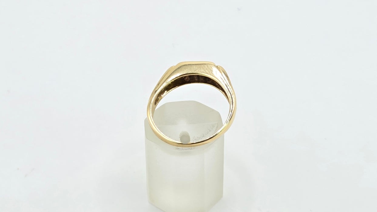 Vintage: 18ct Yellow Gold 12 Diamond 0.54ct Half-Eternity Stacker Ring