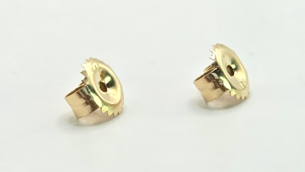 Vintage: 9ct Yellow Gold Square Tanzanite Stud Earrings