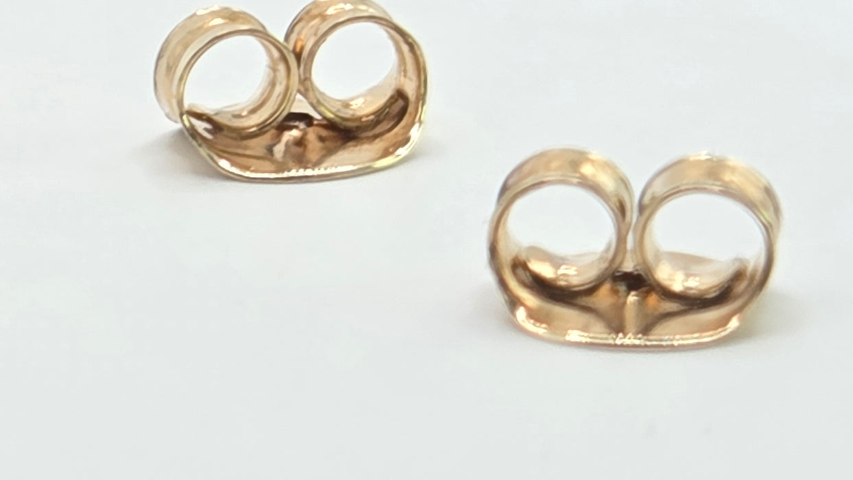 Vintage: 9ct Yellow Gold Demantoid Garnet Stud Earrings
