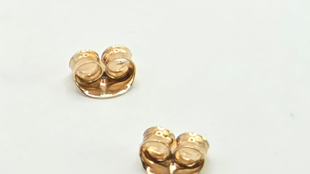 Vintage: 9ct Yellow Gold Demantoid Garnet Stud Earrings