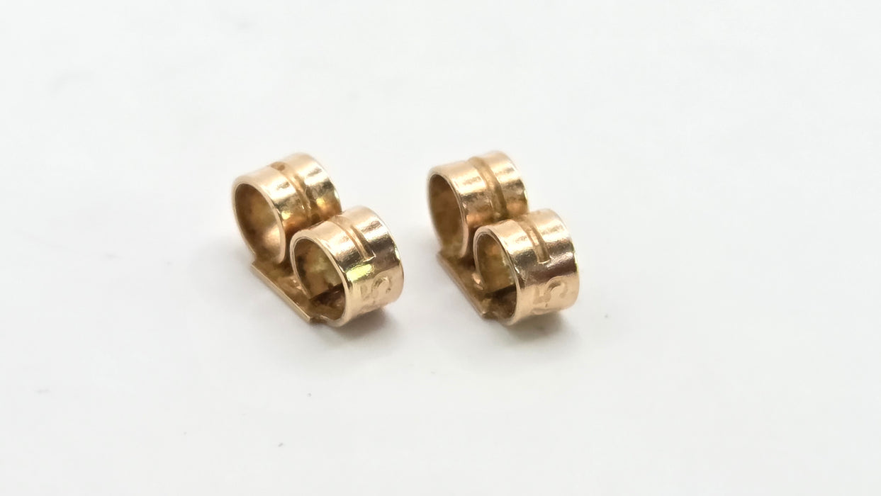 Vintage: 9ct Yellow Gold Filigree Disc Drop Earrings