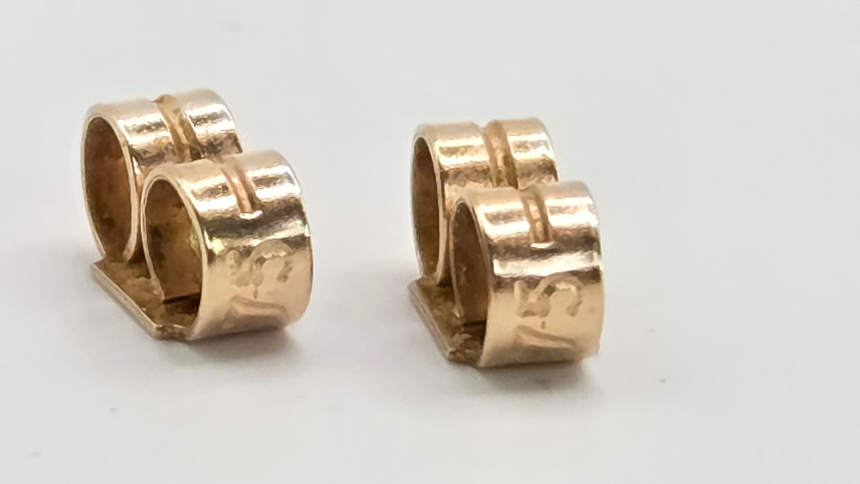 Vintage: 9ct Yellow Gold Filigree Disc Drop Earrings