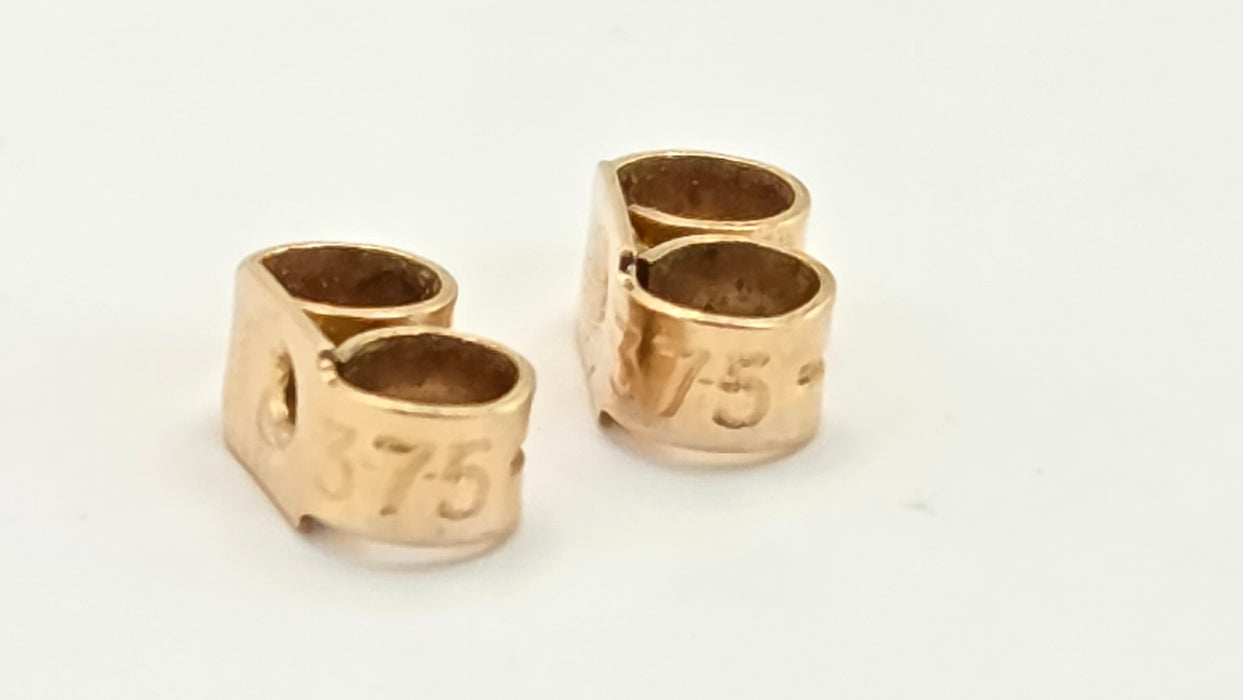 Vintage: 9ct Yellow Gold Filigree Disc Drop Earrings