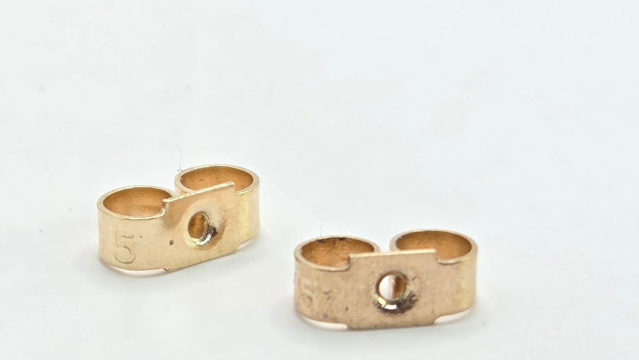 Vintage: 9ct Yellow Gold & Silver Knot Stud Earrings