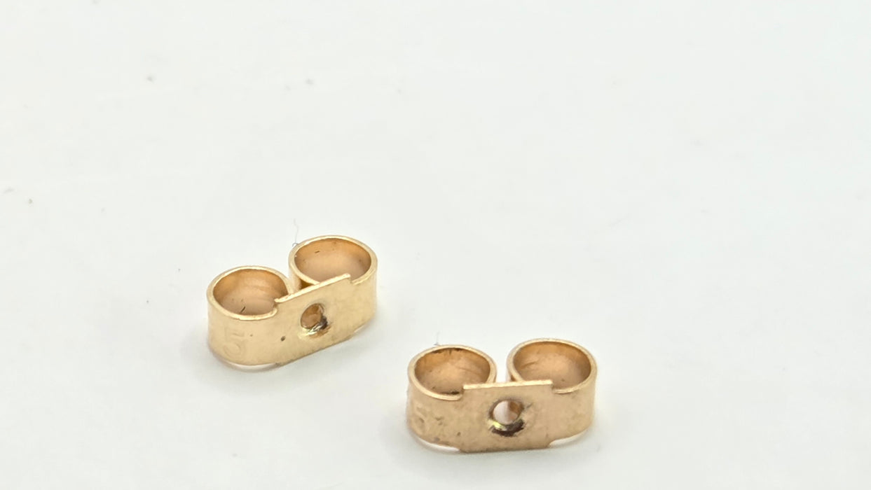 Vintage: 9ct Yellow Gold & Silver Knot Stud Earrings