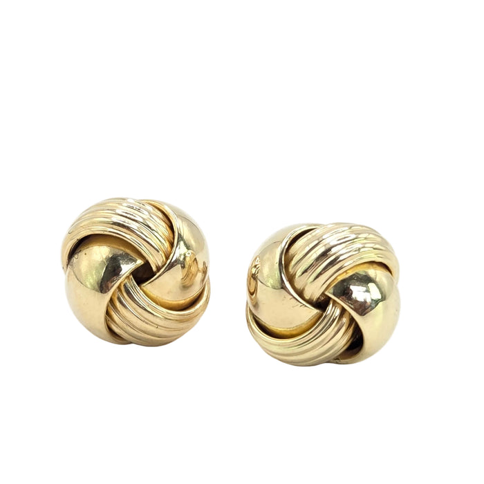 Vintage: 9ct Yellow Gold Love Knot Stud Earrings