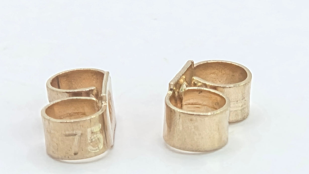 Vintage: 9ct Yellow Gold Love Knot Stud Earrings