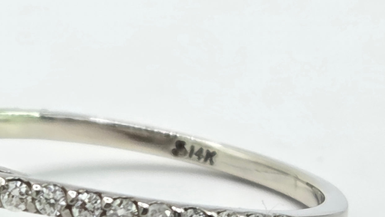 Vintage: 14ct White Gold Tanzanite & 40 Diamond Marquise Dress Ring — 0.64ct