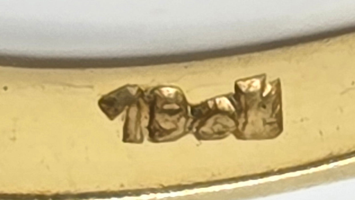 Vintage: 18ct Yellow Gold Diamond 0.42ct Five Diamond Stacker Half Eternity Ring