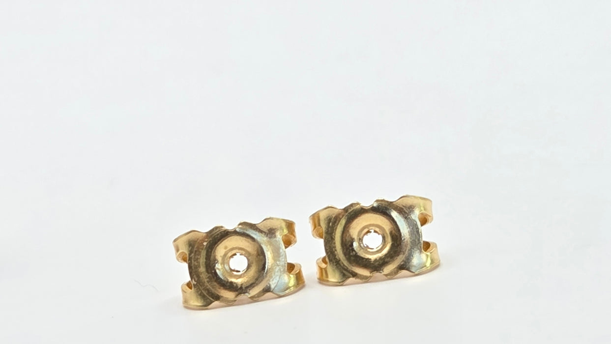 Vintage: 18ct Yellow Gold 50-Diamond 0.62ct Art Deco Square Cluster Stud Earrings