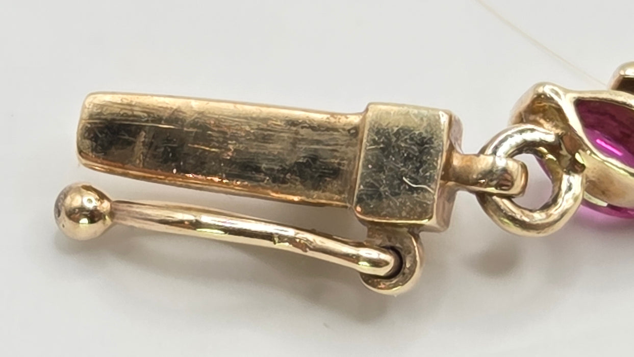 Vintage: 9ct Yellow Gold 65-Sapphire Multi-Coloured Bracelet