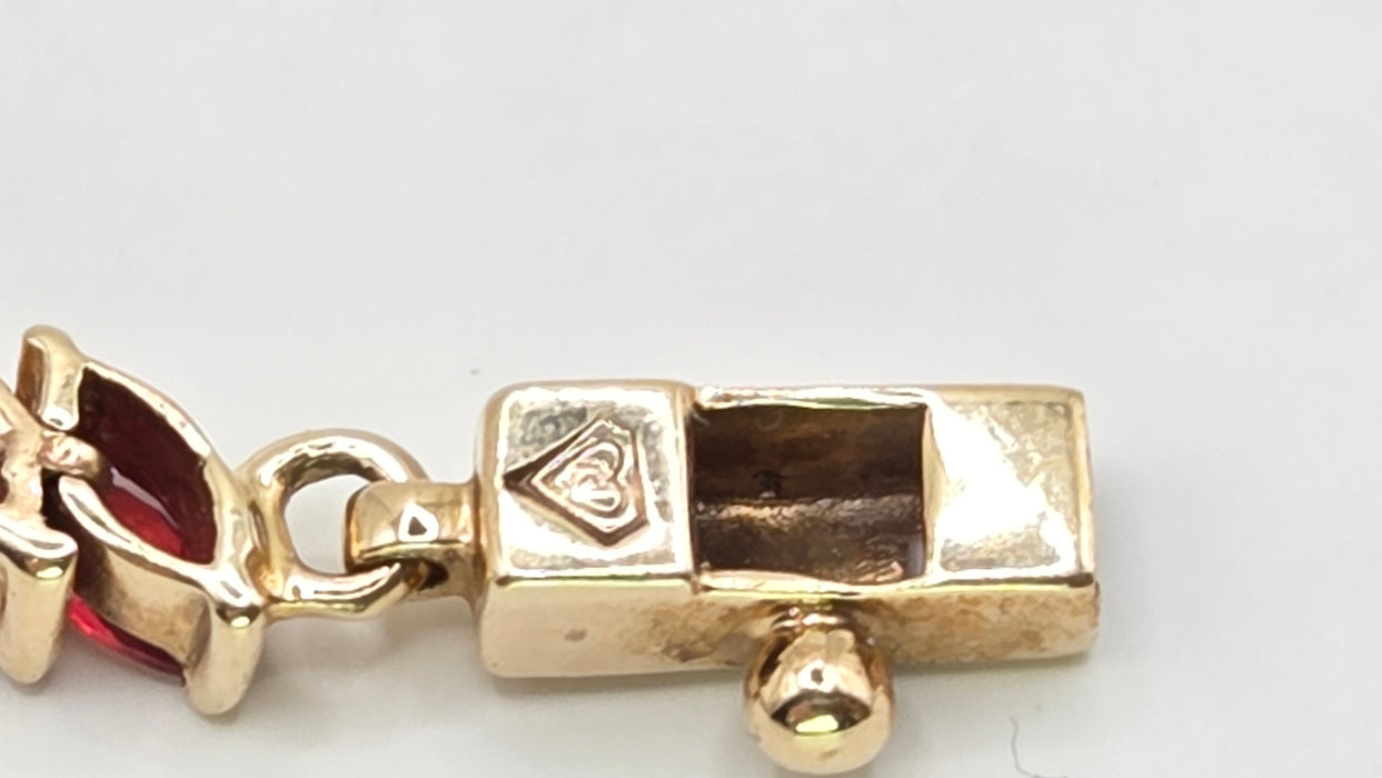 Vintage: 9ct Yellow Gold 65-Sapphire Multi-Coloured Bracelet