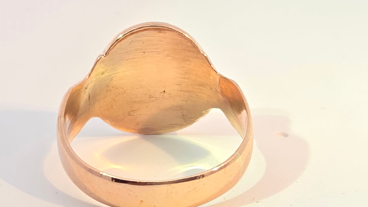 Antique: 9ct Rose Gold Signet Ring — From 1916