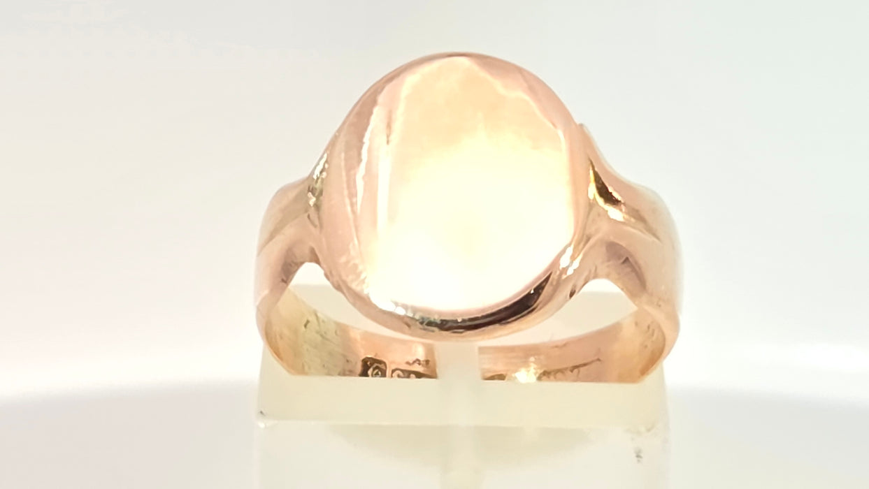 Antique: 9ct Rose Gold Signet Ring — From 1916