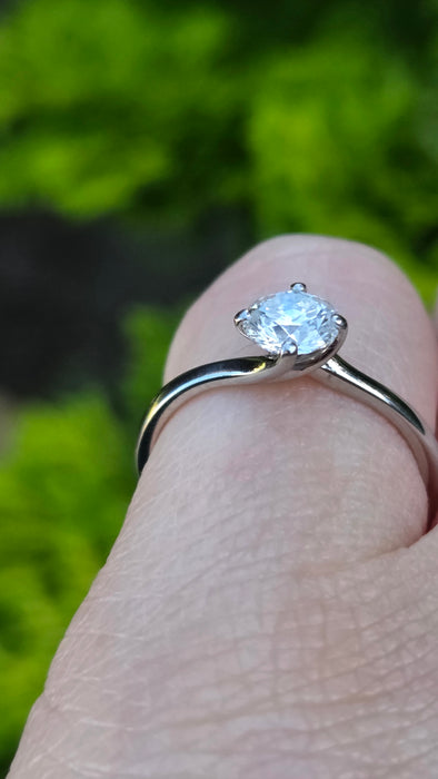 Vintage: Platinum Diamond Solitaire Ring — 0.63ct (partners woth 3819 , the one listed below)