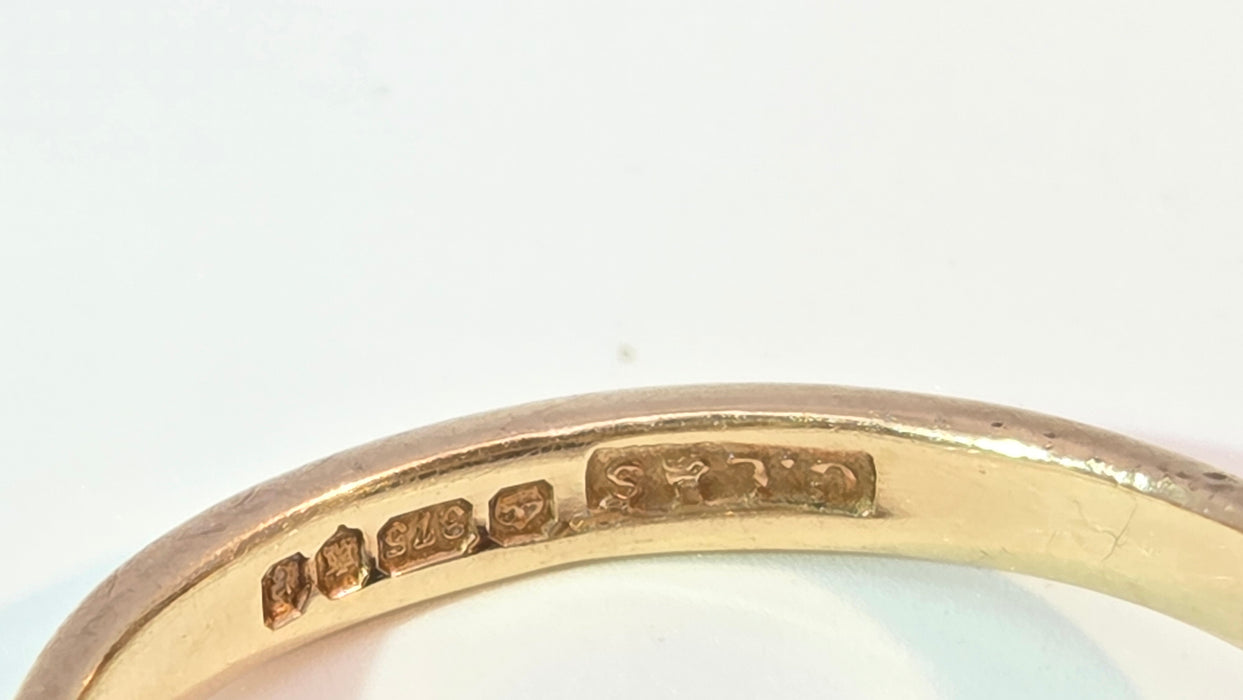 Vintage: 9ct Yellow Gold Opal & Sapphire Cluster Ring — From 1976
