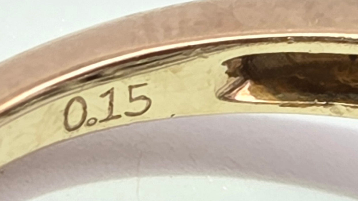 Vintage: 9ct Yellow Gold Sapphire & Diamond Over 1ct Art Deco-Style Dress Ring