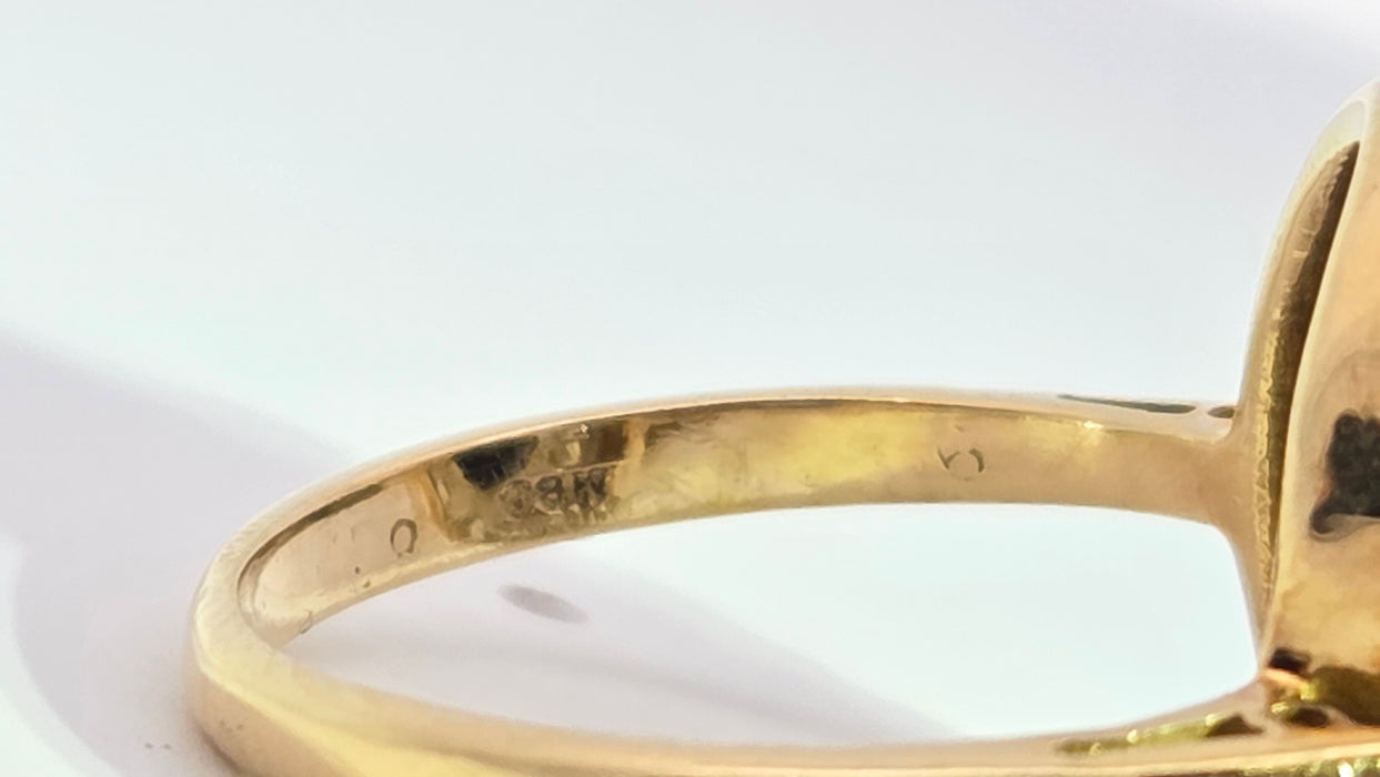 Vintage: 18ct Yellow Gold Sapphire 3.00ct & Diamond 0.75ct Diana Cluster Ring — From 1975