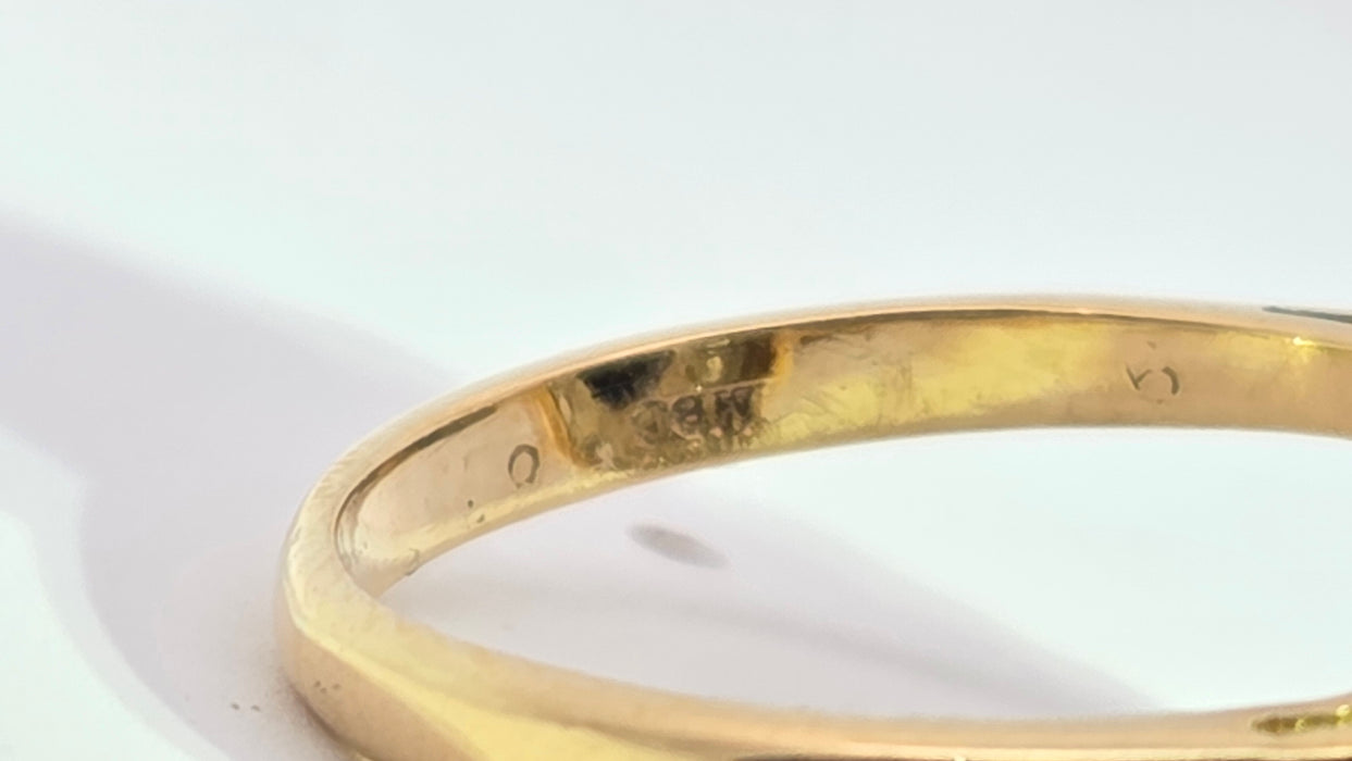 Vintage: 18ct Yellow Gold Sapphire 3.00ct & Diamond 0.75ct Diana Cluster Ring — From 1975