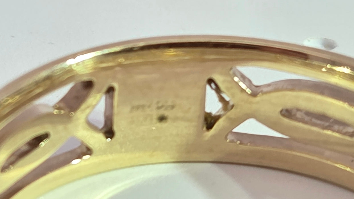 Vintage: 9ct Yellow Gold Openwork Celtic Weave Lovers Band