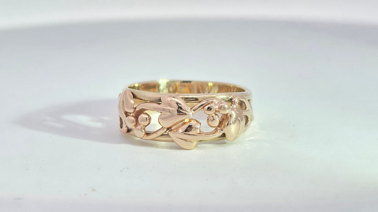 Vintage: 9ct Yellow & Rose Gold Clogau Tree of Life Ring — From 1993