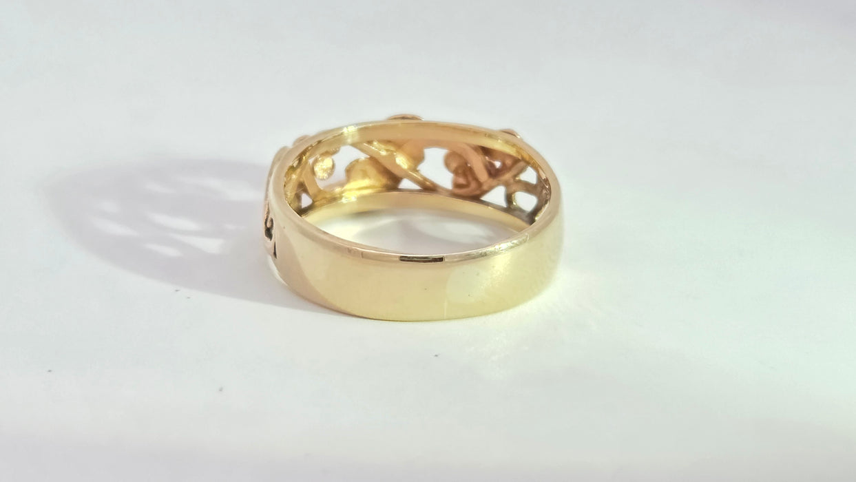 Vintage: 9ct Yellow & Rose Gold Clogau Tree of Life Ring — From 1993
