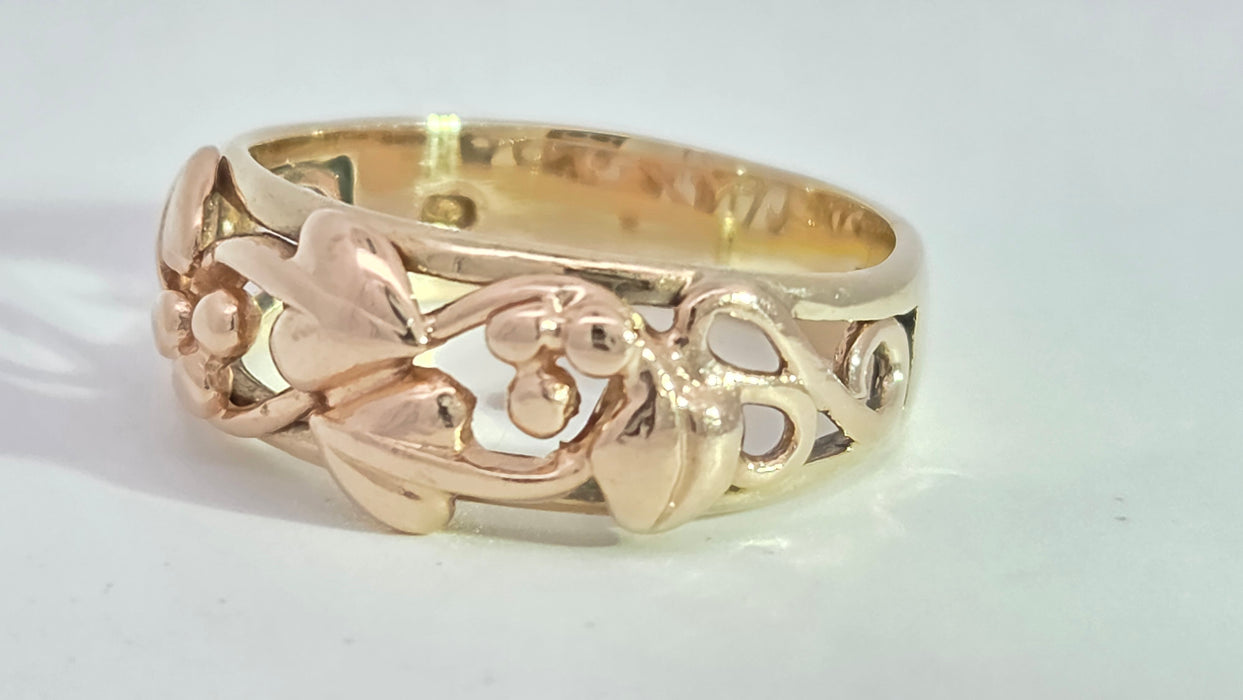 Vintage: 9ct Yellow & Rose Gold Clogau Tree of Life Ring — From 1993