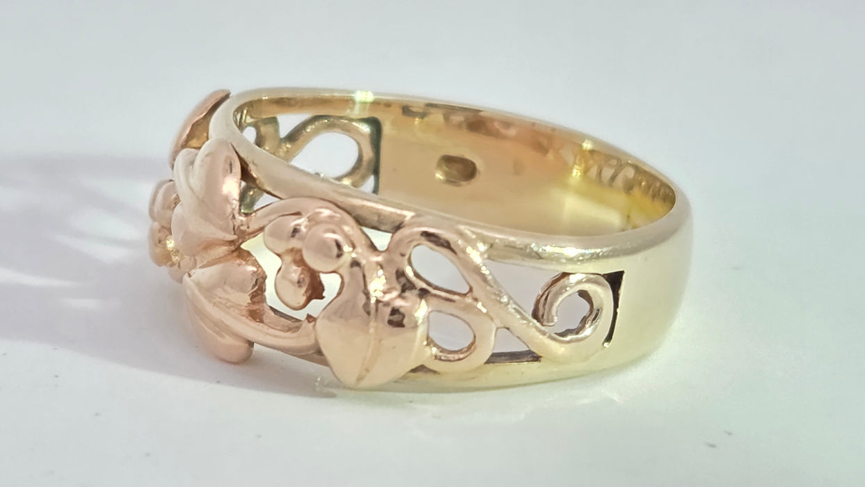 Vintage: 9ct Yellow & Rose Gold Clogau Tree of Life Ring — From 1993