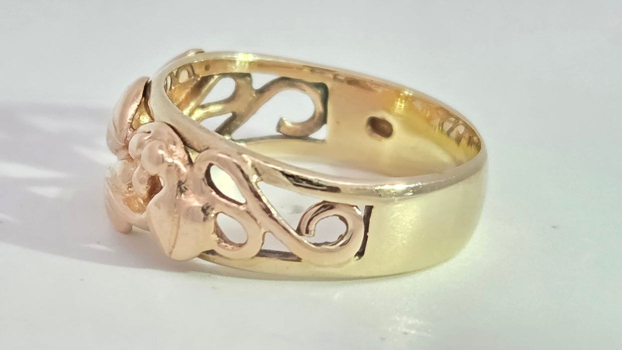 Vintage: 9ct Yellow & Rose Gold Clogau Tree of Life Ring — From 1993