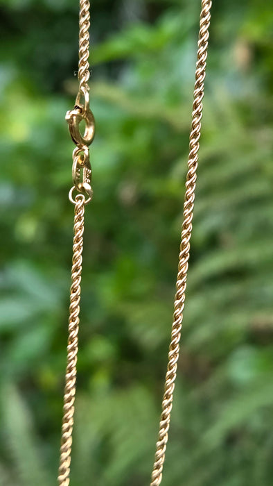 Vintage: 18ct Yellow Gold Rope Chain Necklace 37.5 cm (14.76 inches)